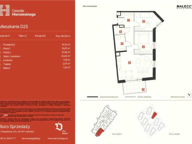 Mieszkanie 60,6m²