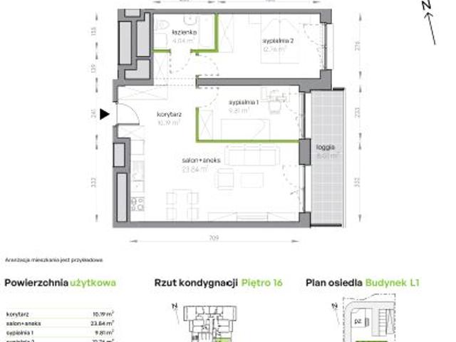 Mieszkanie 60,8m²