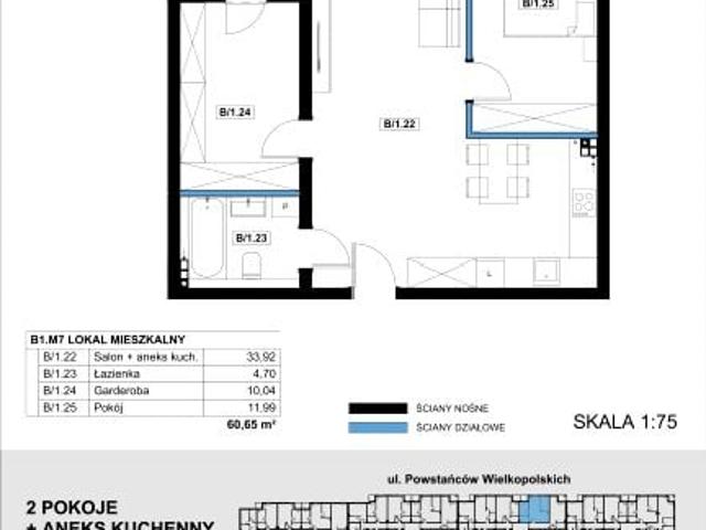 Mieszkanie 60,7m²