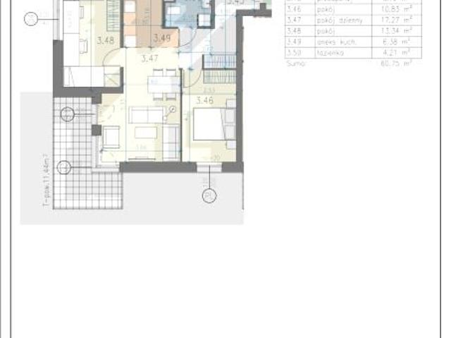 Mieszkanie 60,8m²