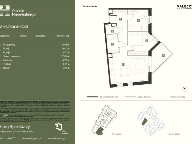 Mieszkanie 60,8m²