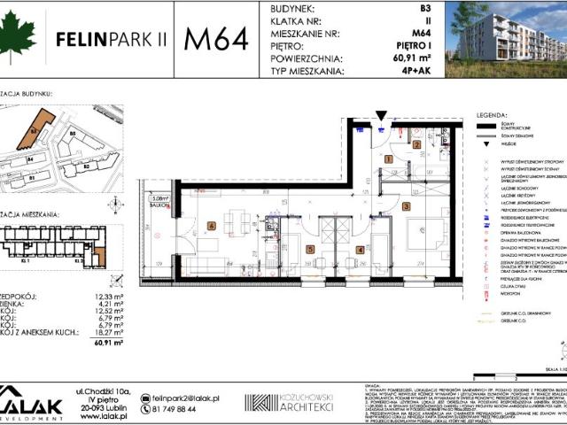 Mieszkanie 60,9m²