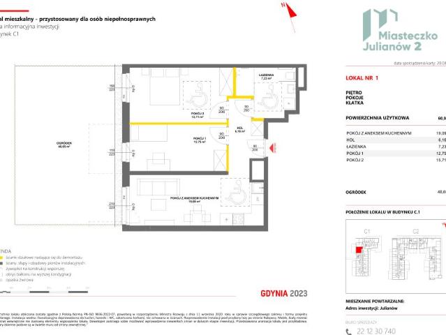 Mieszkanie 60,9m²