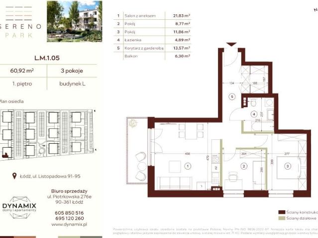 Mieszkanie 60,9m²