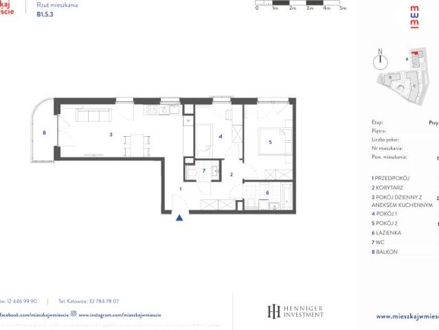 Mieszkanie 60,9m²