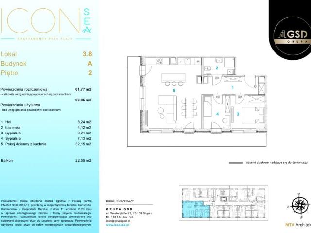 Mieszkanie 60,9m²