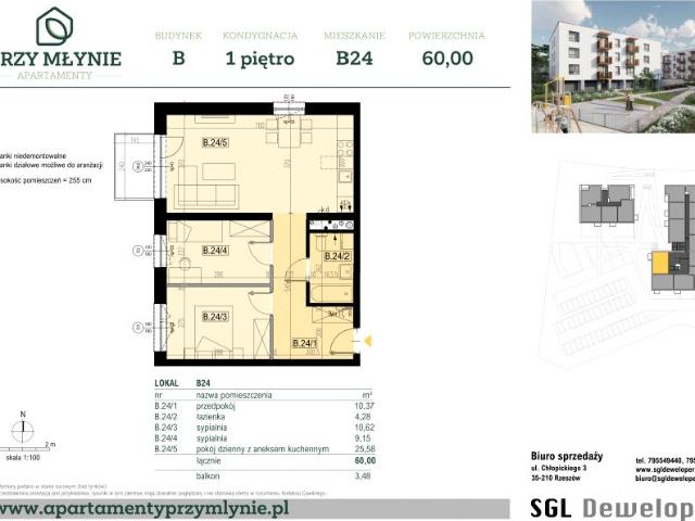 Mieszkanie 60m²