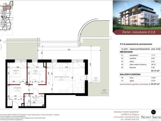 Mieszkanie 61,1m²