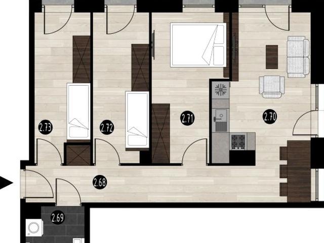 Mieszkanie 62m²
