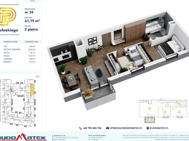 Mieszkanie 61,2m²
