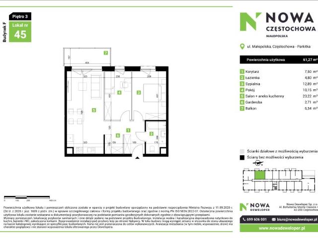 Mieszkanie 61,3m²