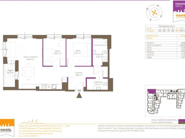 Mieszkanie 61,3m²