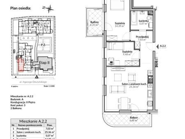 Mieszkanie 61,3m²