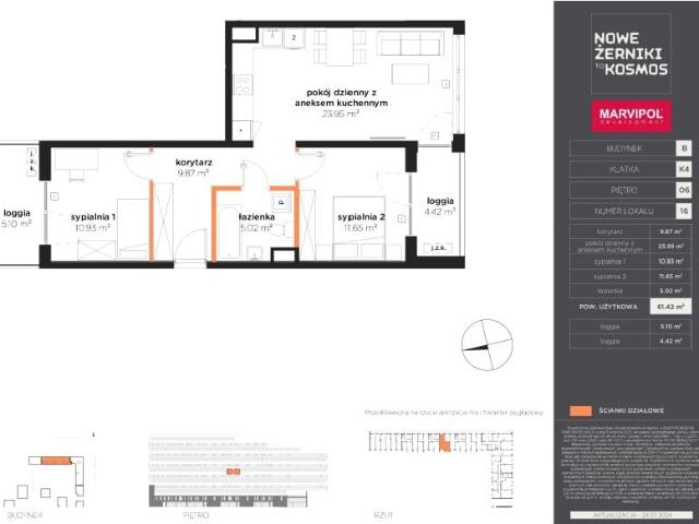 Mieszkanie 61,4m²