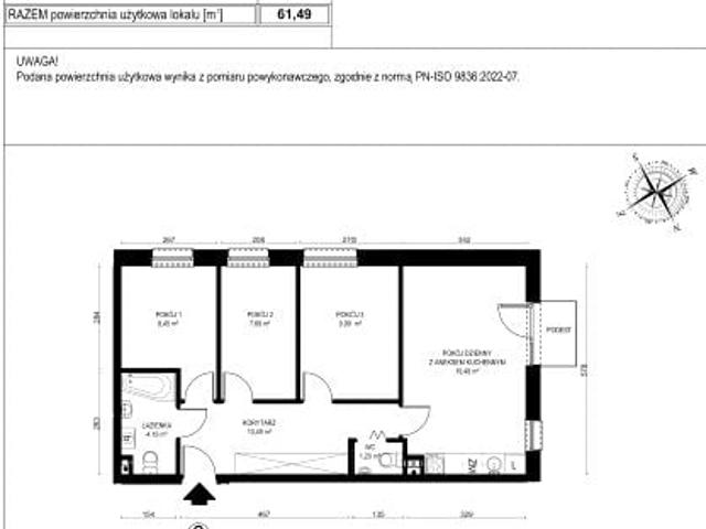 Mieszkanie 61,5m²