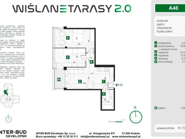 Mieszkanie 61,7m²