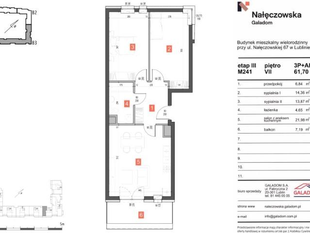 Mieszkanie 61,7m²