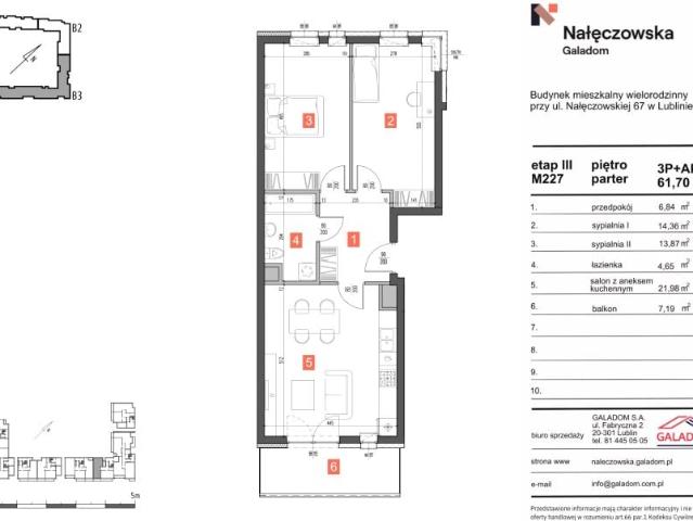 Mieszkanie 61,7m²