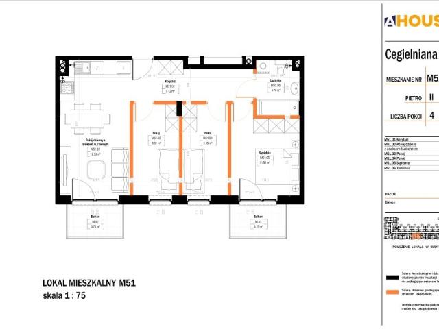 Mieszkanie 61,7m²