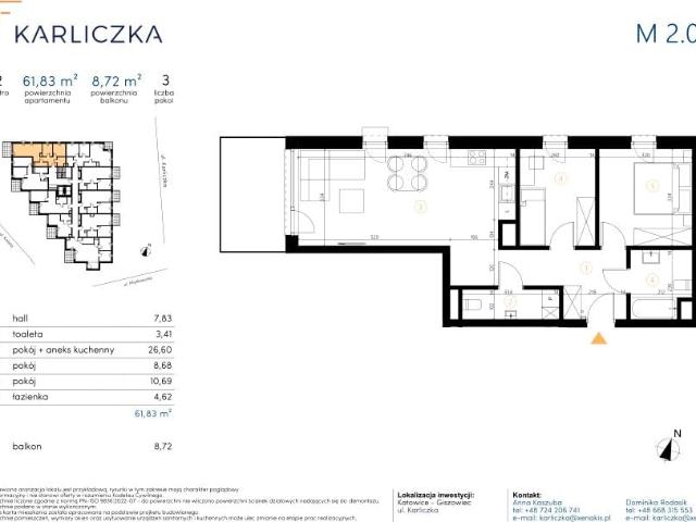 Mieszkanie 61,8m²