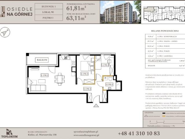 Mieszkanie 61,8m²