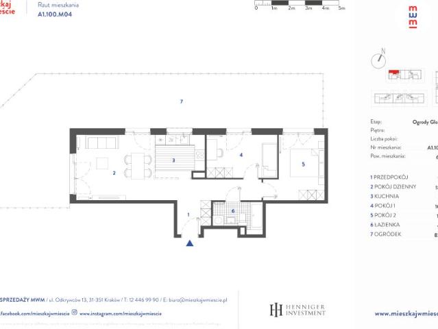 Mieszkanie 61,8m²