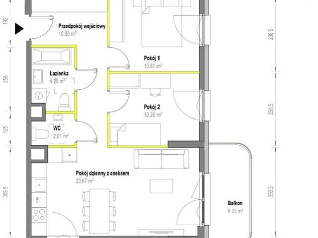 Mieszkanie 61,9m²