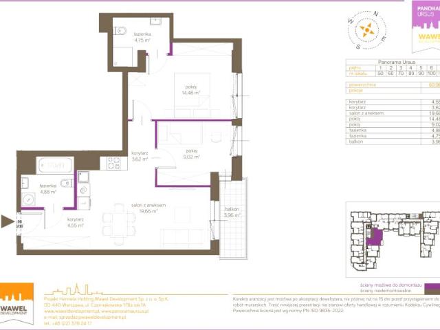 Mieszkanie 61m²