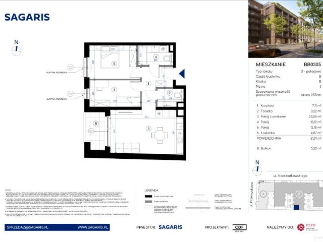 Mieszkanie 61m²