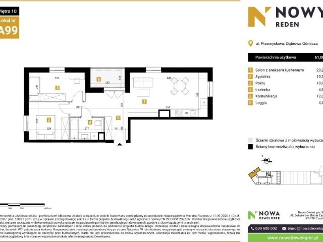 Mieszkanie 61m²