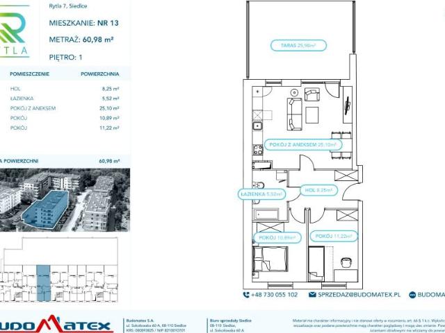 Mieszkanie 61m²