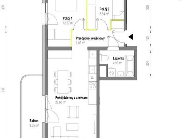 Mieszkanie 62,1m²