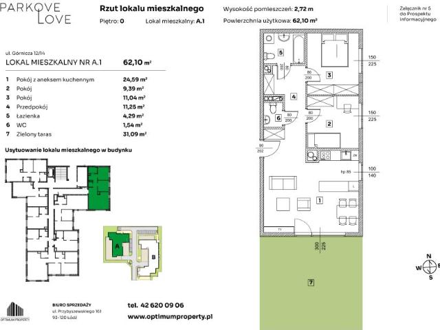 Mieszkanie 62,1m²