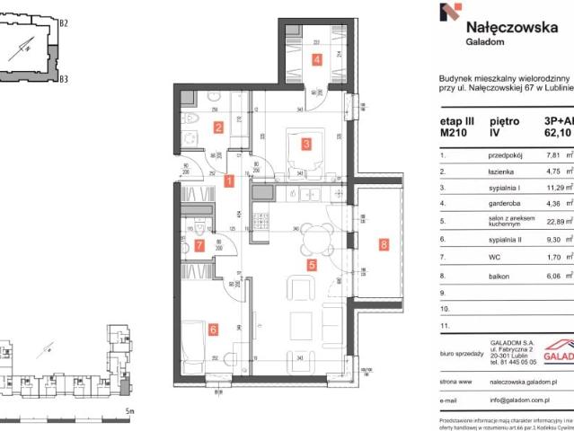 Mieszkanie 62,1m²