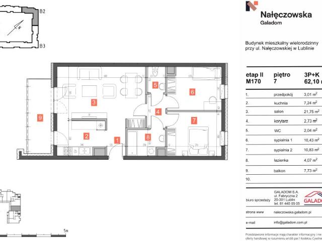 Mieszkanie 62,1m²