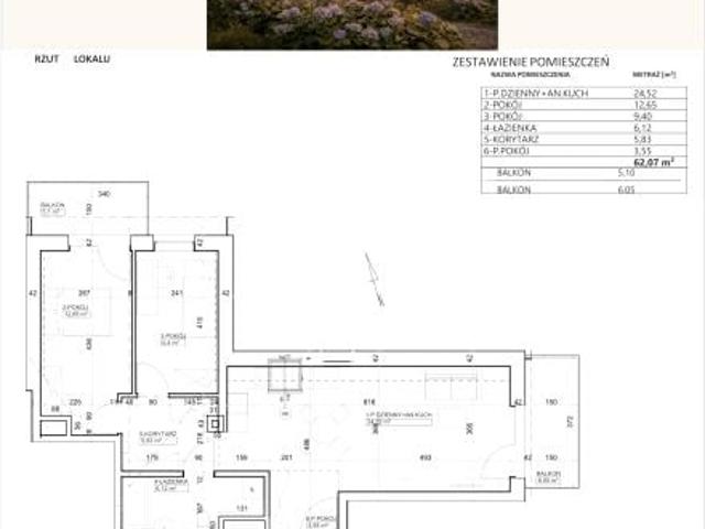 Mieszkanie 62,1m²