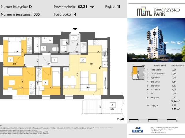 Mieszkanie 62,2m²