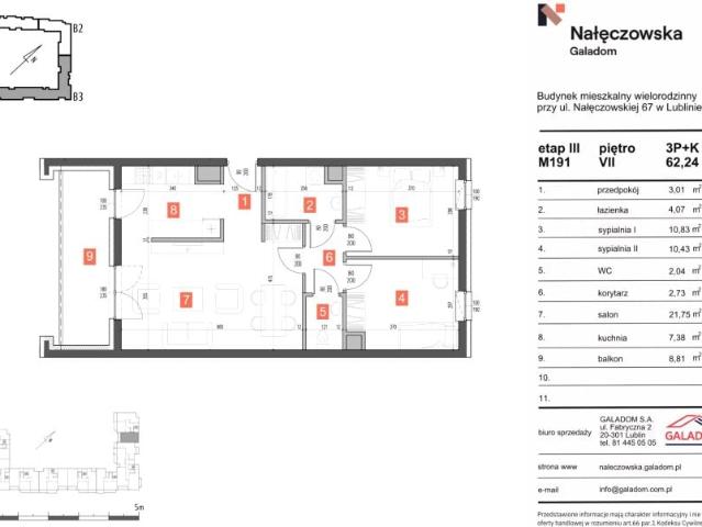 Mieszkanie 62,2m²