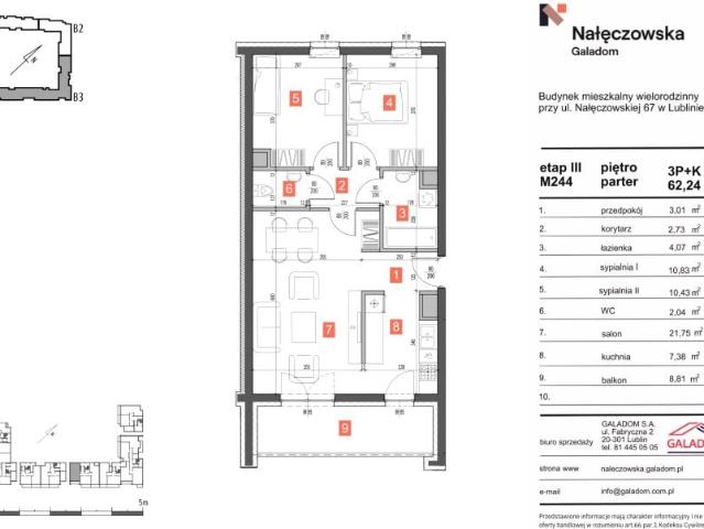 Mieszkanie 62,2m²