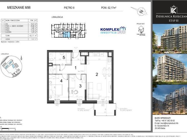 Mieszkanie 62,2m²