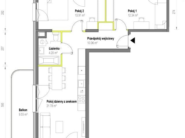 Mieszkanie 62,3m²