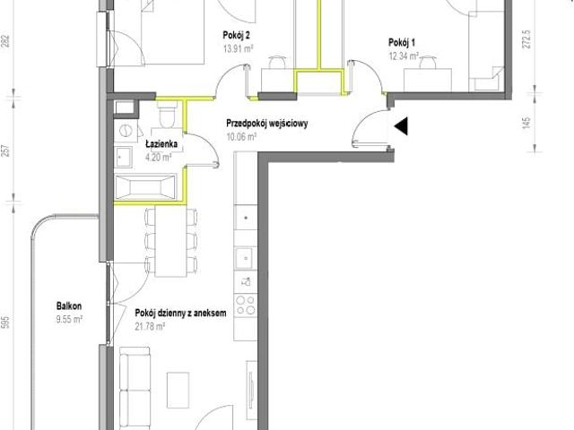Mieszkanie 62,3m²