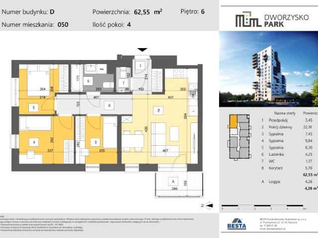 Mieszkanie 62,6m²