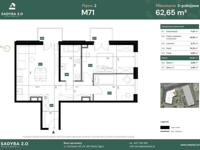 Mieszkanie 62,7m²