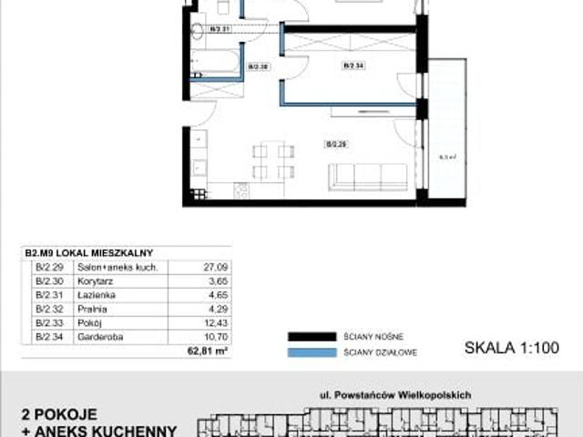 Mieszkanie 62,8m²