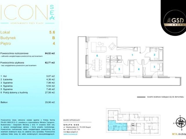 Mieszkanie 62,8m²