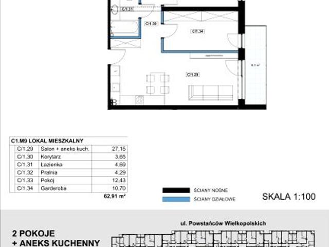 Mieszkanie 62,9m²