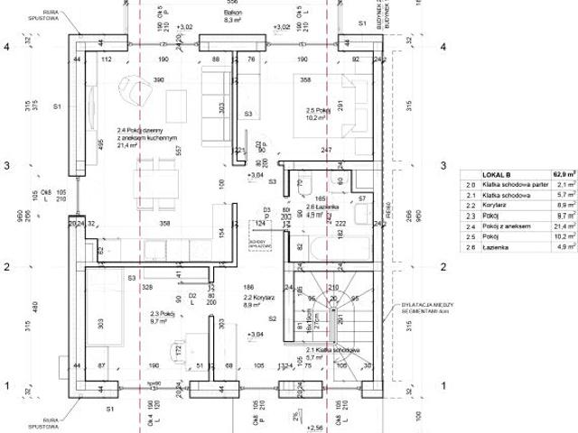 Mieszkanie 62,9m²