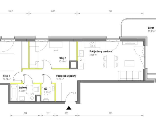Mieszkanie 62,9m²