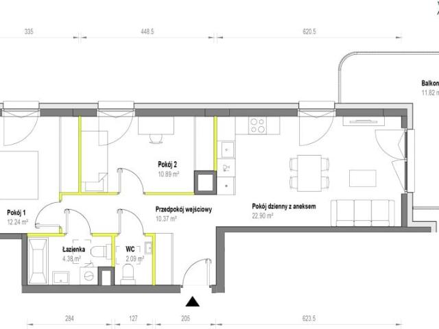 Mieszkanie 62,9m²